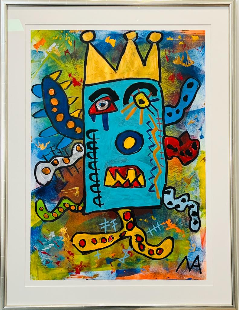 Okto King, 70x100, Acryl auf Papier ,2023, 8200€